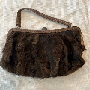 Vintage fur clutch